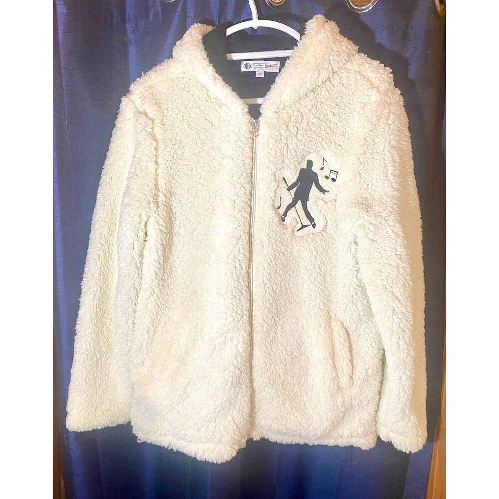 Elvis Presley Jacket Hoodie Bradford Exchange Ivory Color Sherpa Womens Small